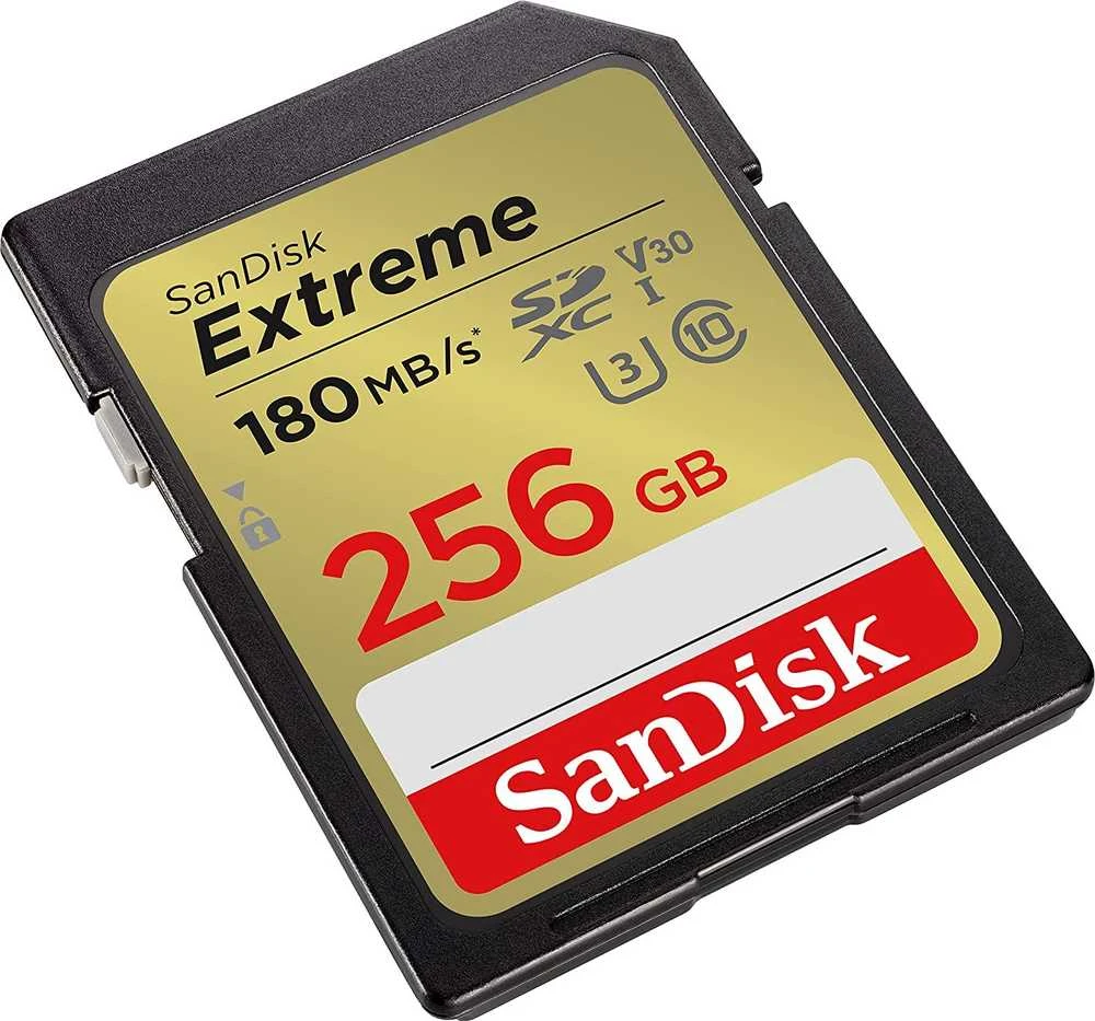 Atminties kortelė SanDisk Extreme SDXC 256 GB 180/130 MB/s UHS-I U3