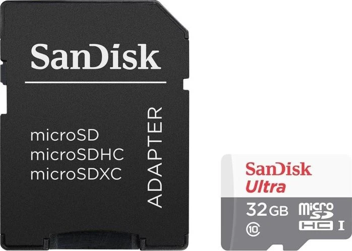 Atminties kortelė SanDisk Ultra Micro SDHC UHS-I Class 10, 32 GB, su adapteriu