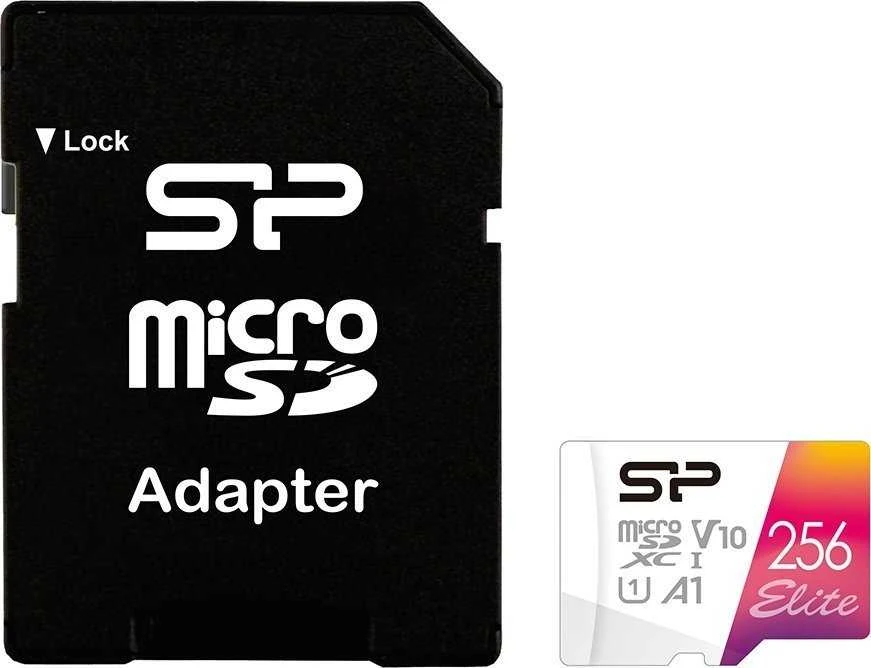SILIKONIO MAITINIMO KOMPIUTERIS & COMMUNICAT SILICON POWER atminties kortelė Elite Micro SDXC 256GB UHS-I A1 V10