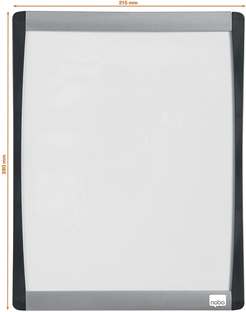 Nobo Magnetyczna tabliczka suchościeralna su zaokrągloną dwukolorową ramą 215x280 mm
