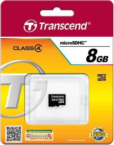 Atminties kortelė Transcend Micro SDHC 8GB 4 klasė