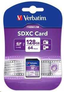 Atminties kortelė Verbatim Premium 128GB, 600x, SDXC UHS-I / V44025