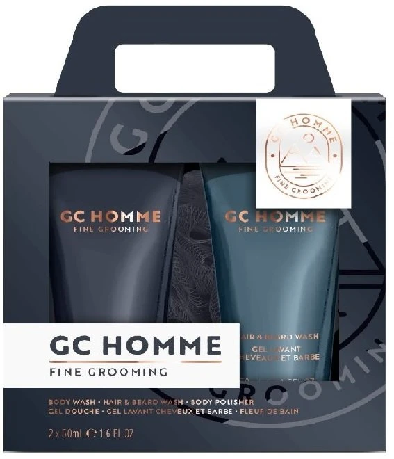 Tabac Original Tabac Set The Luxury Bathing Company: GC Homme, Cleanse & Scrub, Body Sponge + GC Homme, Cleansing & Refreshing, Dušo želė, For All Skin Types, 50 ml + GC Homme, Citrus & Aromatic, Dušo želė & Šampūnas 2-In-1, 50 ml For Men