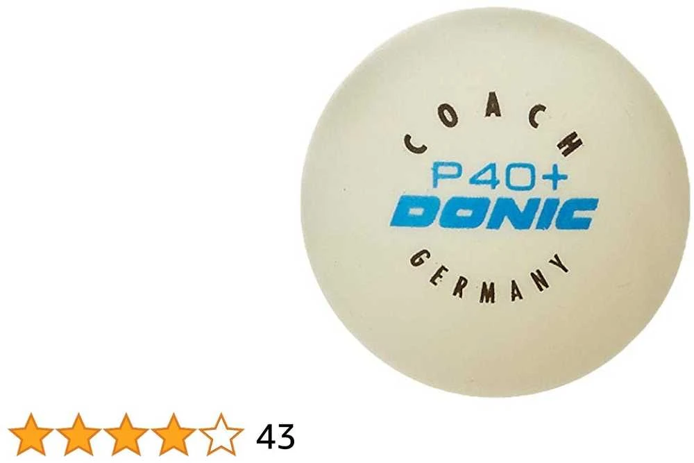 Stalo teniso kamuoliukai DONIC P40+ Coach 2žv. 6 vnt Baltas