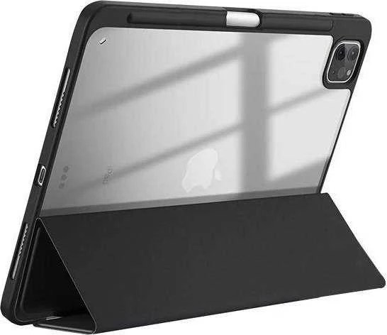 Crong PrimeFolio do iPad Pro 11" (2022-2021) / iPad Air 11” M2 (2024) / iPad Air 10.9” (5-4 gen.) juoda/permatomas