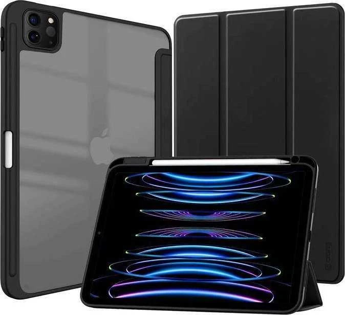 Crong PrimeFolio do iPad Pro 11" (2022-2021) / iPad Air 11” M2 (2024) / iPad Air 10.9” (5-4 gen.) juoda/permatomas
