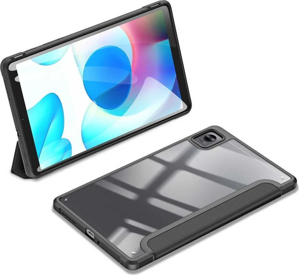 Dux Ducis Toby Armored Flip Smart dėklas planšetiniam kompiuteriui Realme Pad Mini juodos spalvos