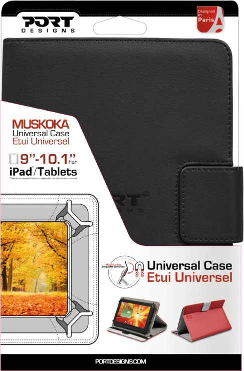 PORT DESIGNS | MUSKOKA Universal | 10 " | Folio | 10'' | Juodas