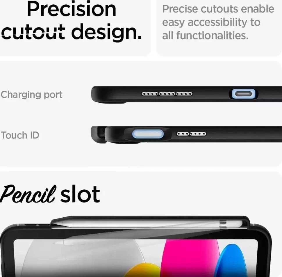 Spigen Rugged Armor, juodas - iPad 10.9" 2022/11" 2025