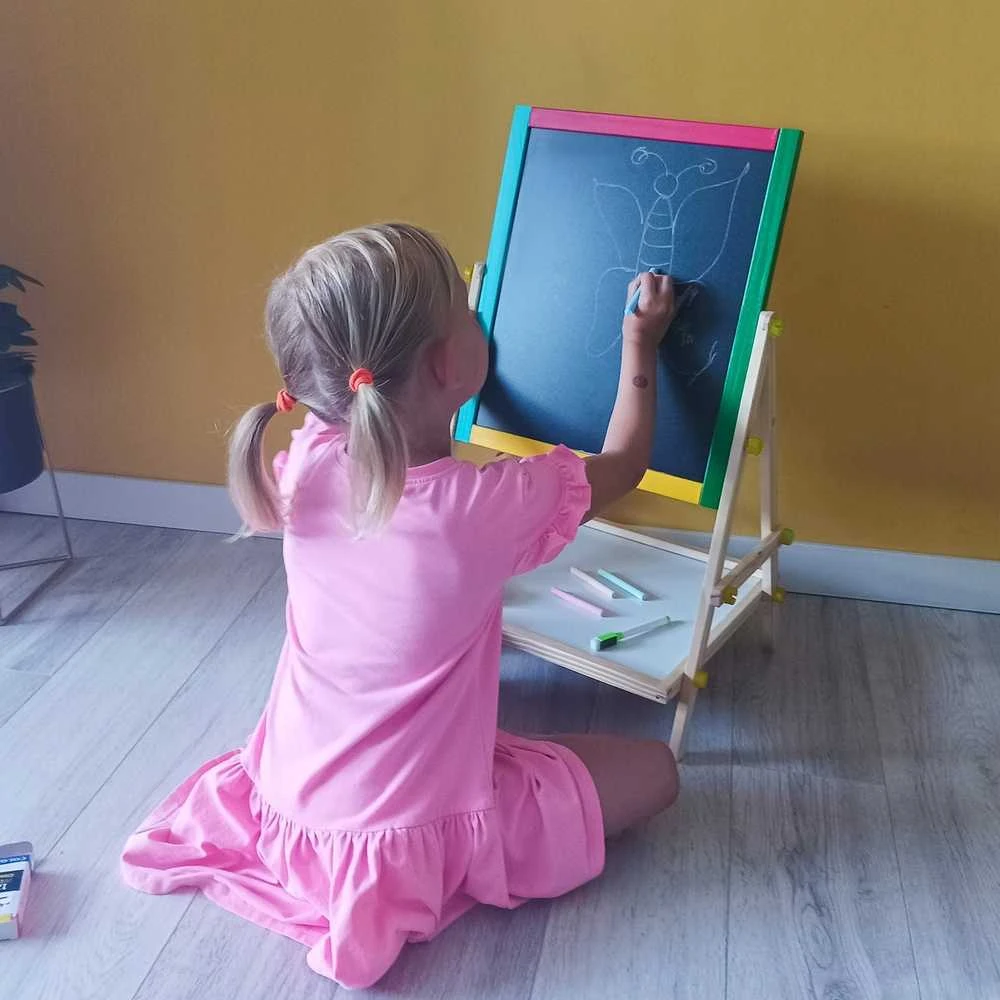 Dvipusė medinė piešimo lenta Kruzzel