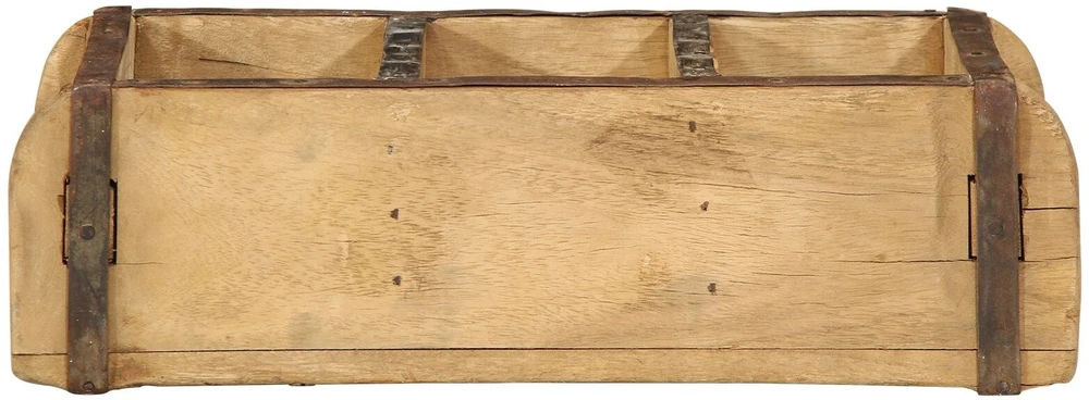 Padėklas 4 vnt. Ruda 30 x 14 x 9 cm Kietas atkurtas medis