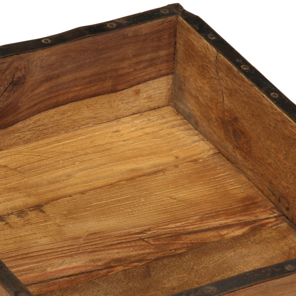 Padėklas 4 vnt. Ruda 29 x 31 x 10 cm Kietas atkurtas medis
