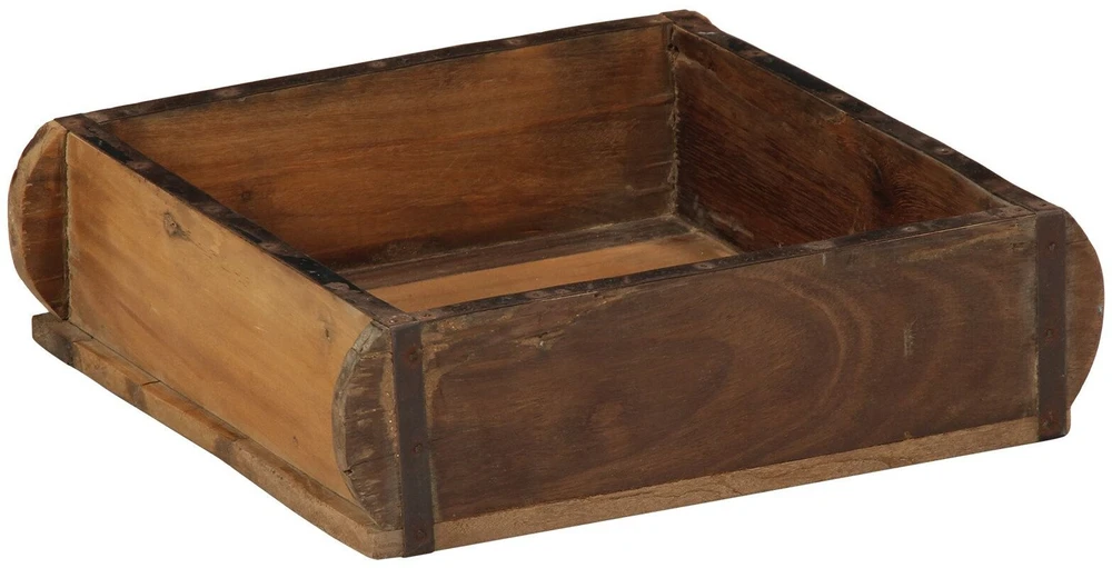 Padėklas 4 vnt. Ruda 29 x 31 x 10 cm Kietas atkurtas medis