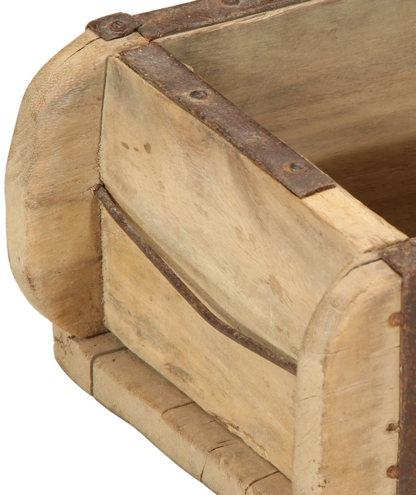 Padėklas 4 vnt. Ruda 57 x 15 x 9 cm Kietas atkurtas medis