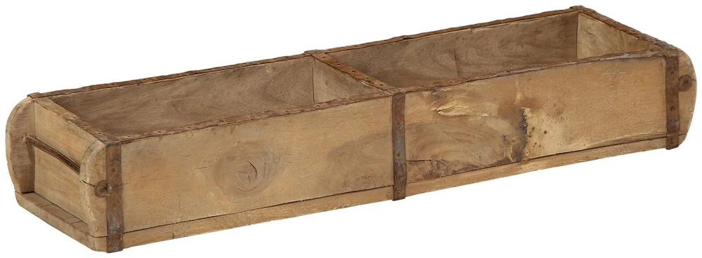 Padėklas 4 vnt. Ruda 57 x 15 x 9 cm Kietas atkurtas medis