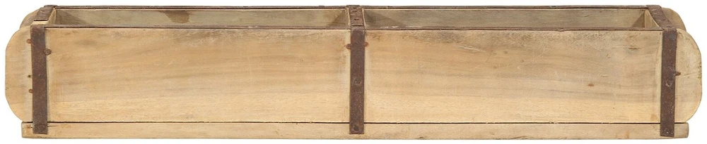 Padėklas 4 vnt. Ruda 57 x 15 x 9 cm Kietas atkurtas medis