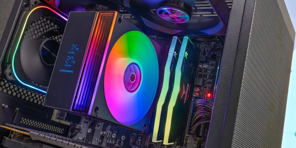 tacens Mars Gaming MCPU-LCD Processor Oro vėsintuvas 12 cm Juodas 1 pc(s)