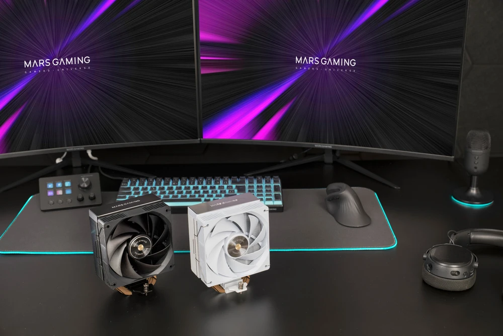 Mars Gaming MCPU-X4 ausintuvai juodos ir baltos spalvos