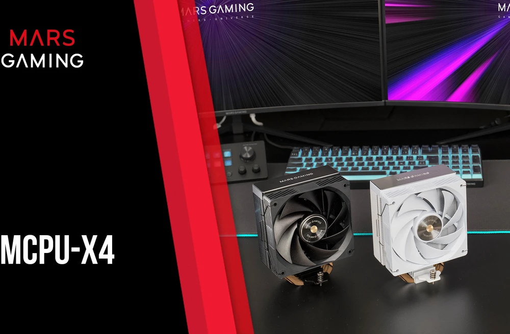 Mars Gaming MCPU-X4 procesoriaus aušintuvai (juodas ir baltas)