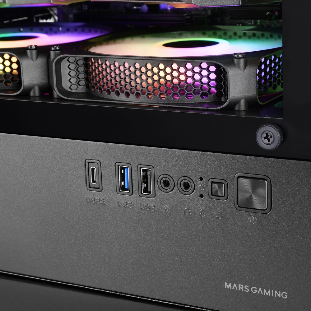 tacens Mars Gaming MCQUANTUM kompiuterio dėklas Midi Tower Juodas