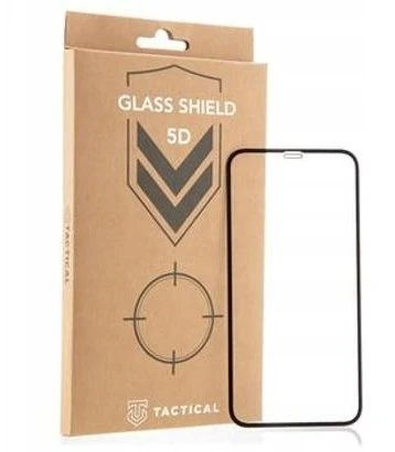 Tactical apsauginis stiklas Shield 5D skirtas Samsung Galaxy A14 4G/5G su juodos spalvos krašteliu