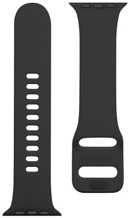 Tactical Taktinis dirželis Apple Watch 42mm / 44mm silikoninis su sagtimi juodas TWA42/44BB