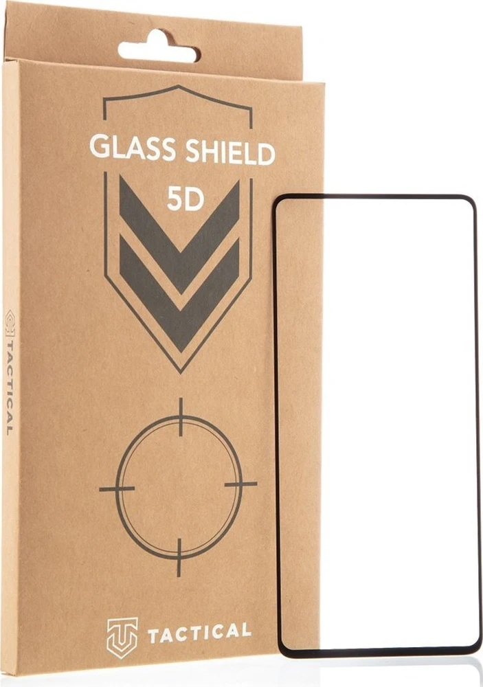Tactical apsauginis stiklas Shield 5D skirtas Samsung Galaxy A15 4G/5G su juodos spalvos krašteliu