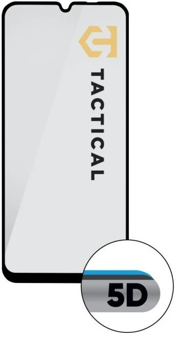 Tactical apsauginis stiklas Shield 5D skirtas Samsung Galaxy Xcover 7 su juodos spalvos krašteliu