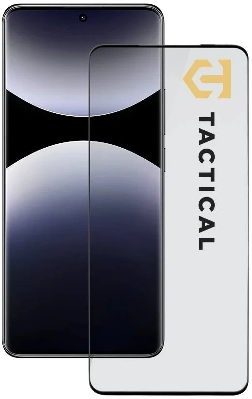 Tactical apsauginis stiklas Shield 5D skirtas Xiaomi Redmi Note 14 Pro 5G su juodos spalvos krašteliu
