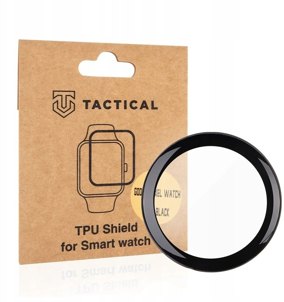 Tactical Taktinė TPU apsauginė 3D plėvelė „Google Pixel Watch“ laikrodžiui, juodos spalvos