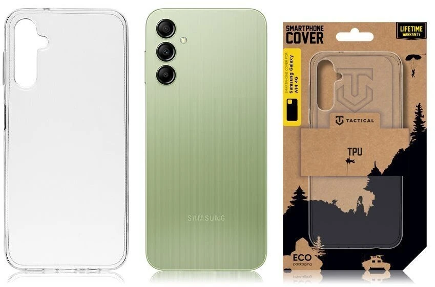 Tactical TPU dėklas skirtas Samsung Galaxy A14 4G/5G skaidrus