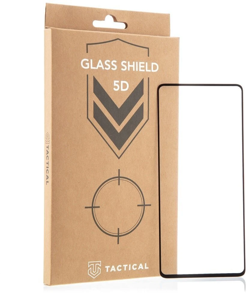 Tactical apsauginis stiklas Shield 5D skirtas Xiaomi Redmi Note 12 5G su juodos spalvos krašteliu