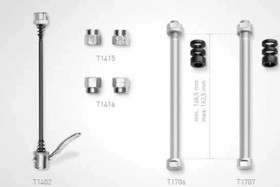 Tacx E-Thru ašis klasikiniams treniruokliams 10 mm HR