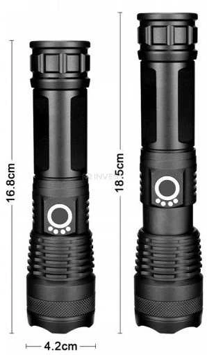 Taktinis žibintuvėlis 16,5 x 4 x 4 cm 2200mAh