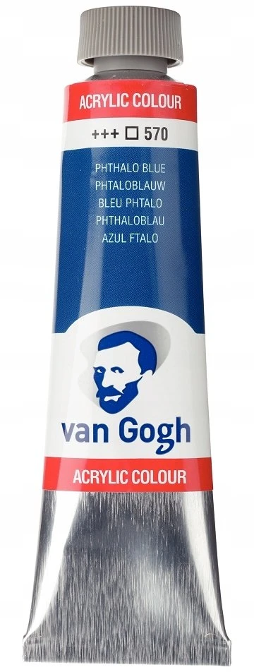 Talens Van Gogh Acrylic Colour Tube Phthalo Mėlyna (Primary) 570