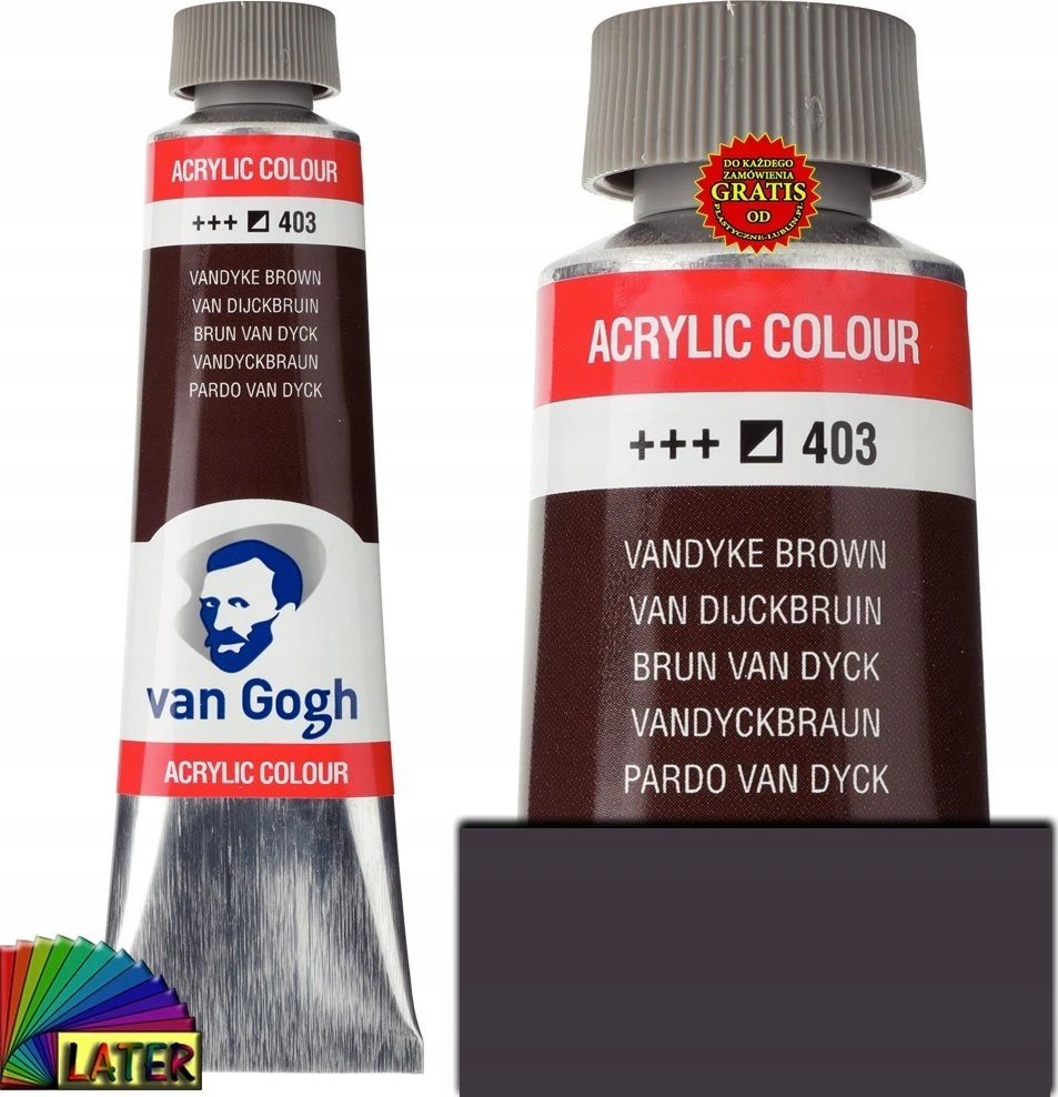 Talens Van Gogh akrilo spalvos vamzdelis Vandyke Brown 403