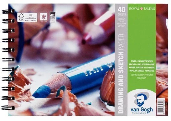 Talens Van Gogh Drawing & Sketch paper | 21 x 14.8 cm (A5), 160 g, 40 sheets (ROY-93181421)