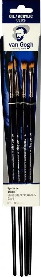 Talens Van Gogh Oil & acrylic brush set | series 302-303-304-305 no. 8