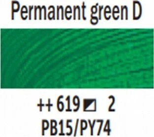 Talens Van Gogh Oil Colour Tube Permanent Žalias Deep 619