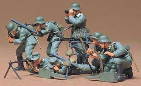 Tamiya Vokiečių kulkosvaidžių kariai 1/35 plastikinių figūrėlių rinkinys