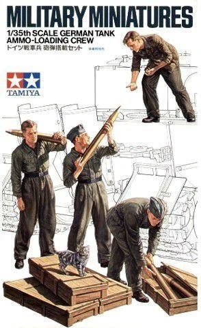 Tamiya vokiečių tanko amunicijos krovimo ekipažo figūrėlės 1/35 (35188)