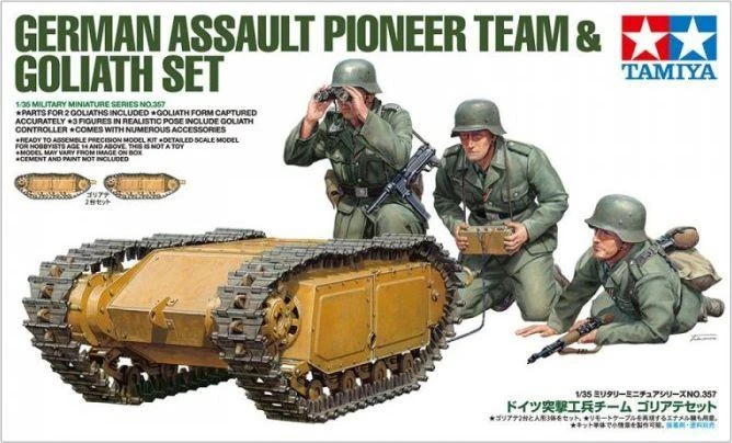Tamiya Vokiečių šturmo pionierių būrys su Goliath, 1/35 (35357)