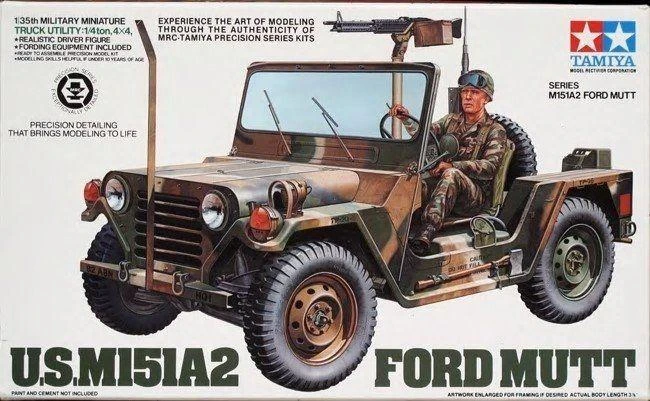 Tamiya JAV M151A2 Ford Mutt 1/35 plastikinio modelio rinkinys