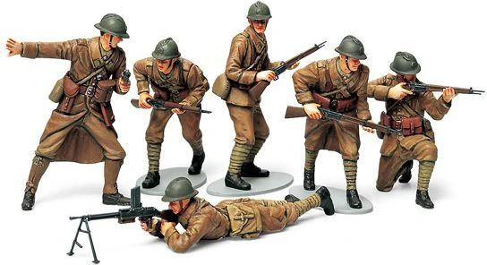 Tamiya prancūzų pėstininkų figūros 1/35 plastikinis rinkinys