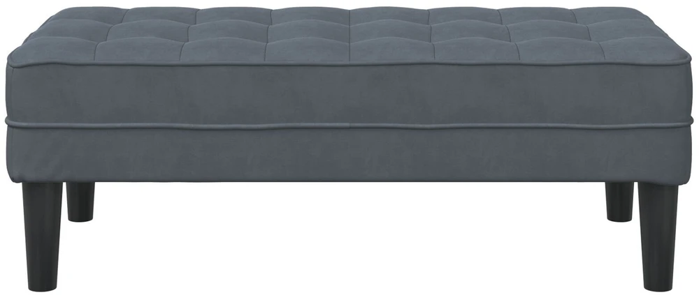 suoliukas su pagalve Tamsiai pilka 113 x 57 x 39 cm Aksomas