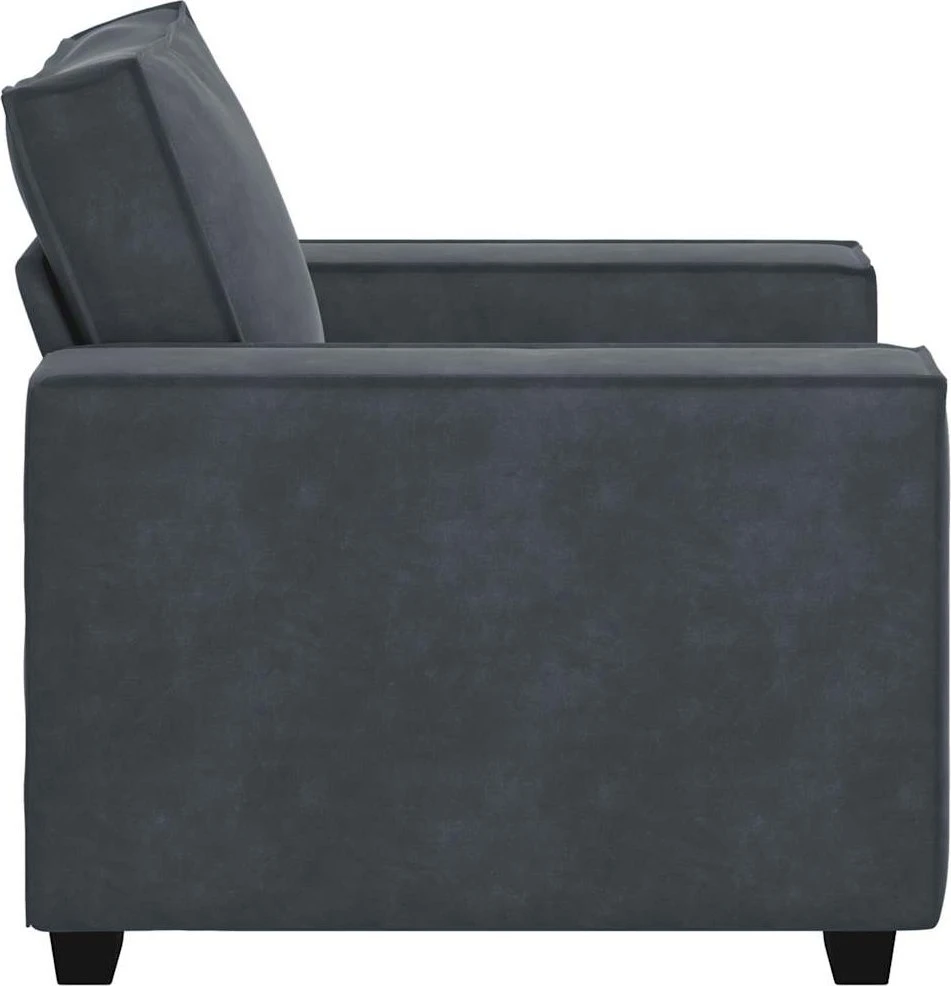 Sofa-kėdė, tamsiai pilka, 100x78x84 cm, aksomas