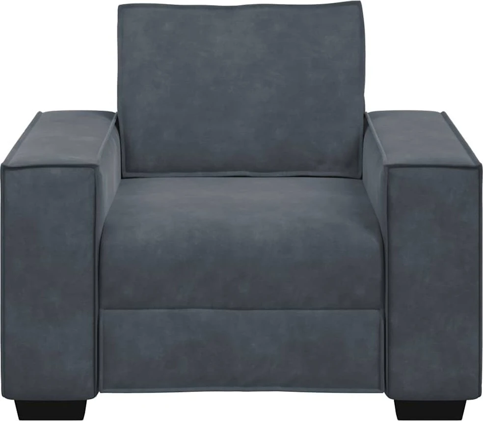 Sofa-kėdė, tamsiai pilka, 100x78x84 cm, aksomas