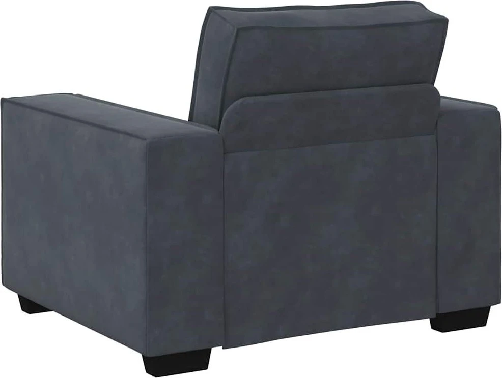 Sofa-kėdė, tamsiai pilka, 100x78x84 cm, aksomas