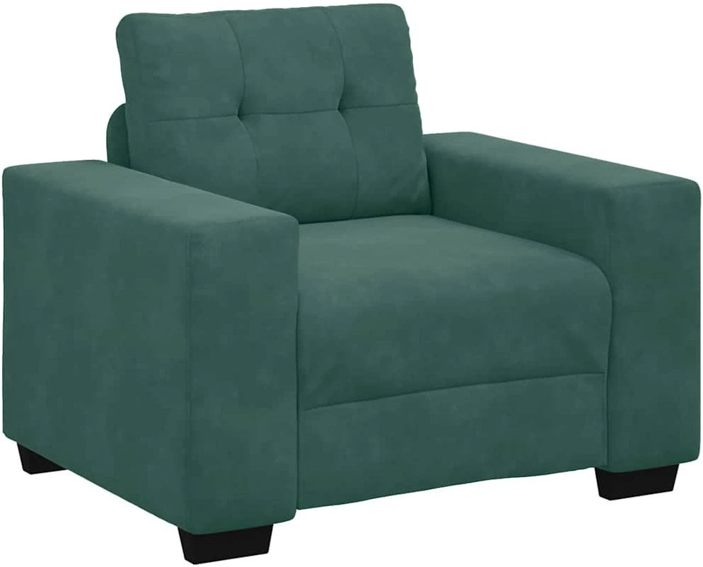 Sofa Sofos krėslas, tamsiai žalias, 100x78x80 cm, aksomas