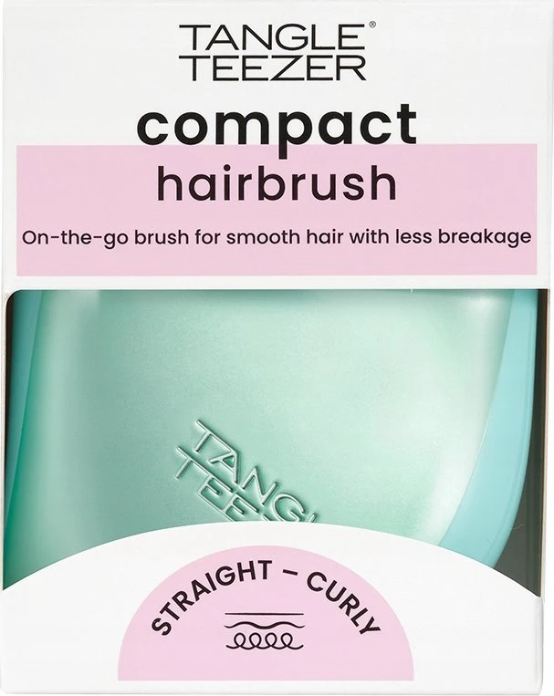TANGLE TEEZER_Compact Styler Detangling Plaukų šepetys plaukų šepetys Teal Chrome